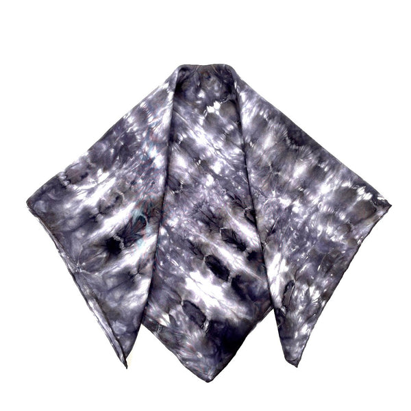 Black Charcoal Silk Bandana