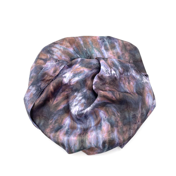 Beautiful multi-colored luxury silk scarf shawl featuring Natural summer colors in tie dye shibori pattern, sustainable wear with many style looks. Best fashion accessory for any season or occasion. Makes a great gift. Handmade one of a kind artisan accessories. Rectangle shaped 22 inches by 88 inches.