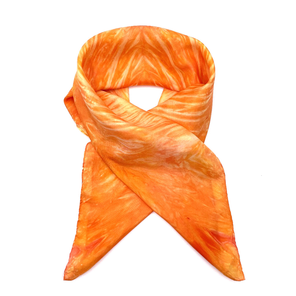 Dames halsdoek lijnkant koper-oranje Dames halsdoek lijnkant koper-oranje